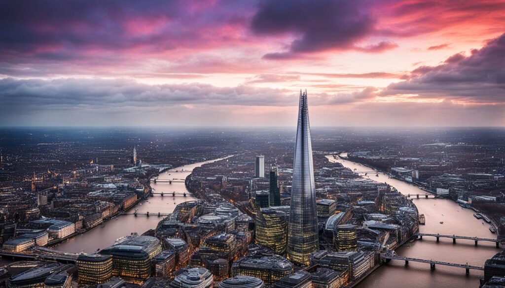 Breathtaking view from The Shard