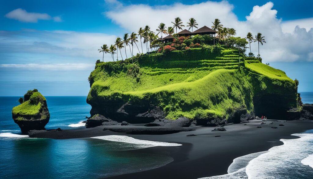 bali black sand beach