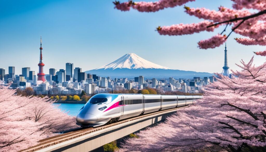 bullet train in Japan