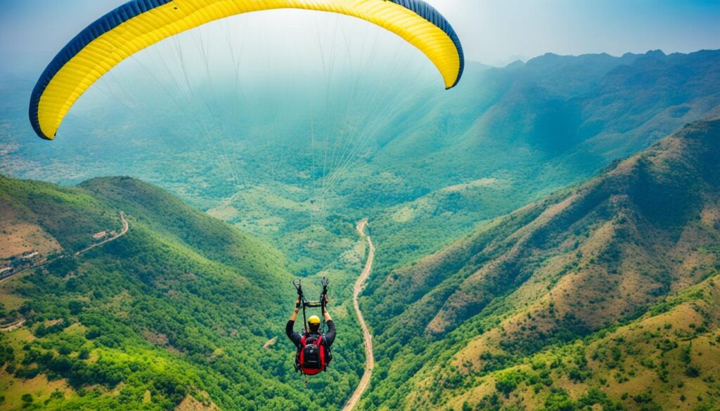 paragliding in Pavagadh Hill