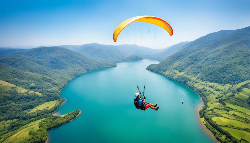 paragliding in pavana lake