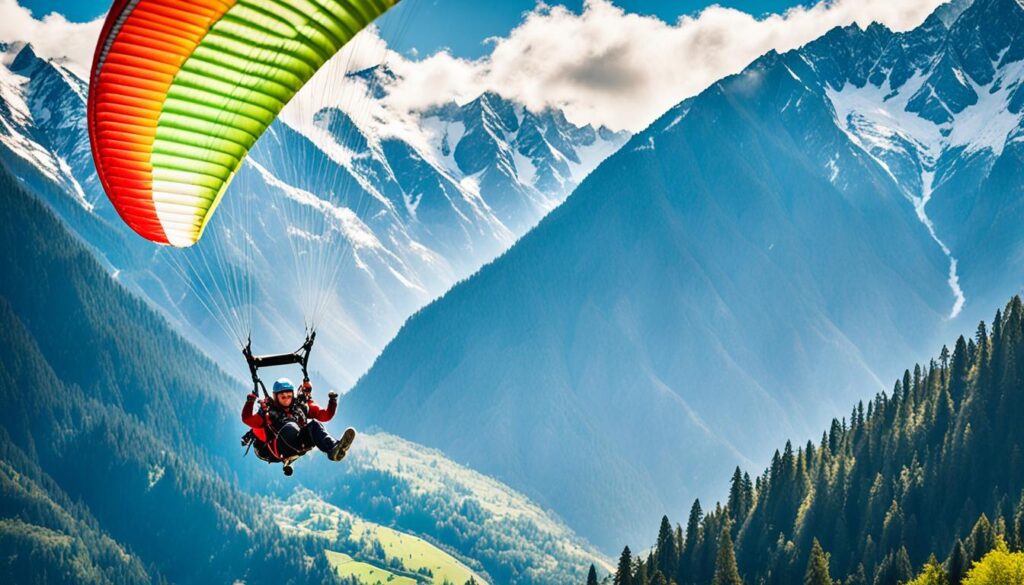 paragliding in solang valley