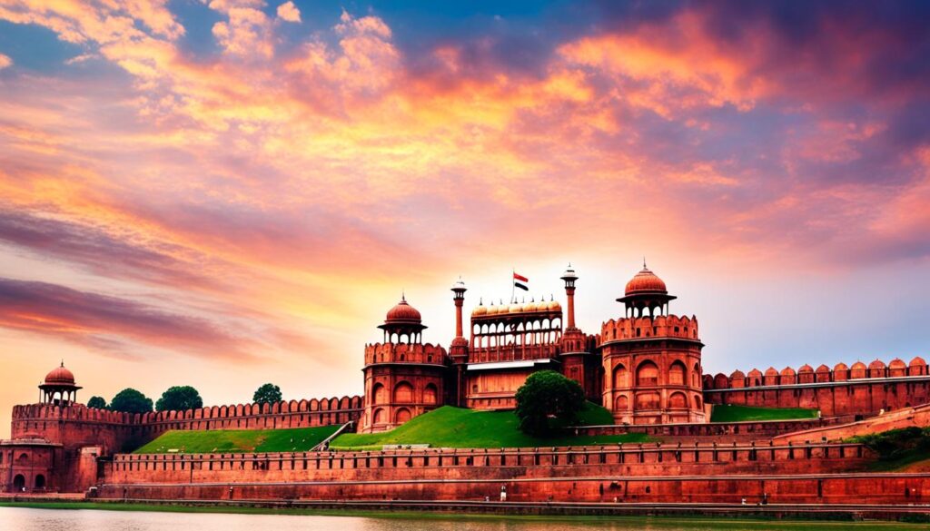 Red Fort along the Golden Triangle road trip